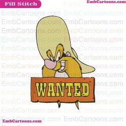 Yosemite Sam Wanted Embroidery Design