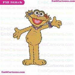 Zoe Smiley 2 Sesame Street Embroidery Design