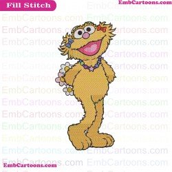 Zoe Smiley Sesame Street Embroidery Design